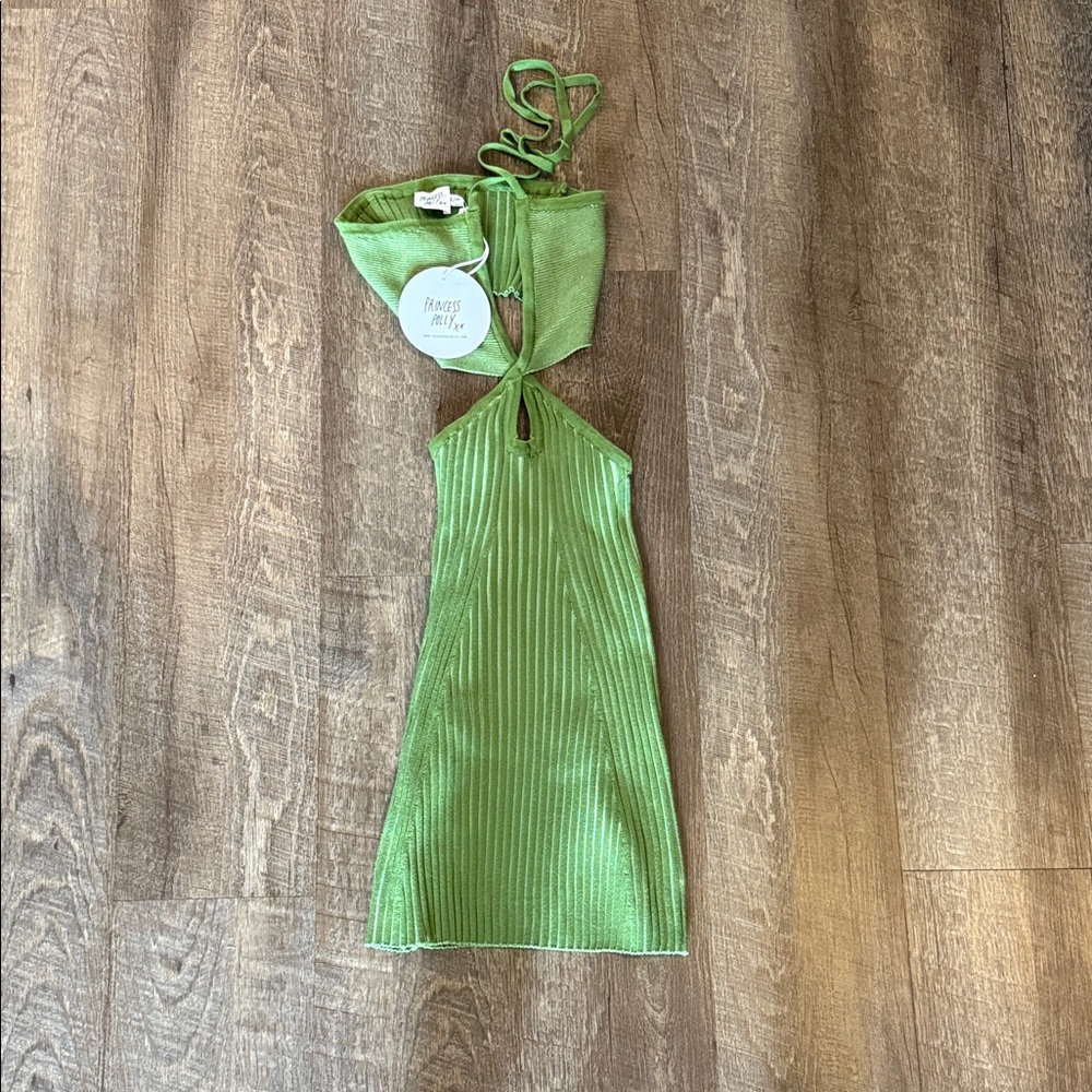 Princess Polly Green Halter Neck Dress